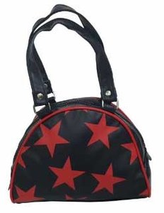 Handbag: Black with red stars