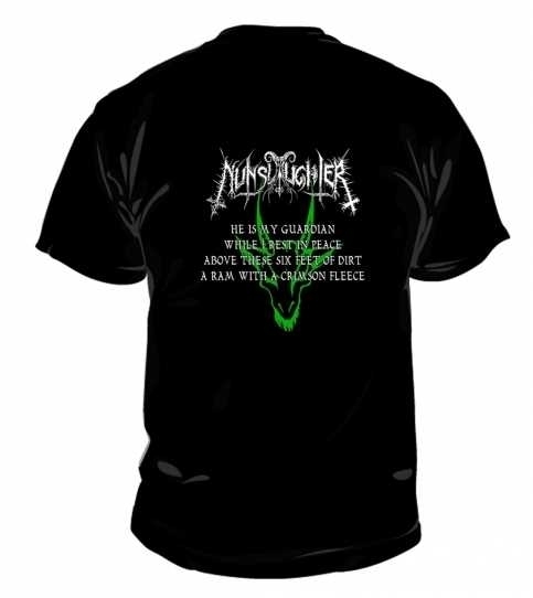 T-Shirt: Nunslaughter - Green Witch - He is My Guaridan