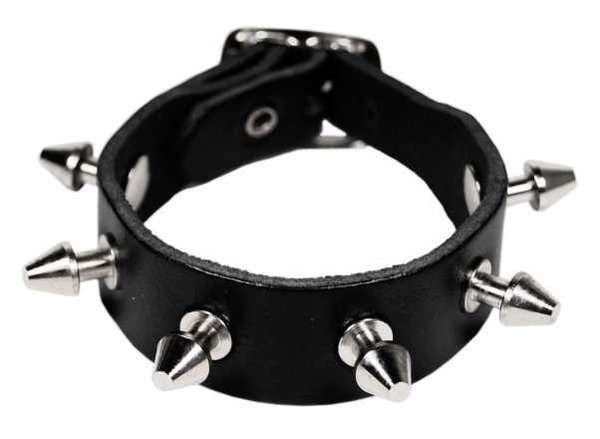 Rivet bracelet: 1-row killer rivet bracelet, black