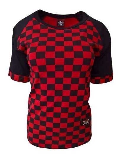 T-Shirt: Rockabella / Rockabilly - Chess Pattern Red