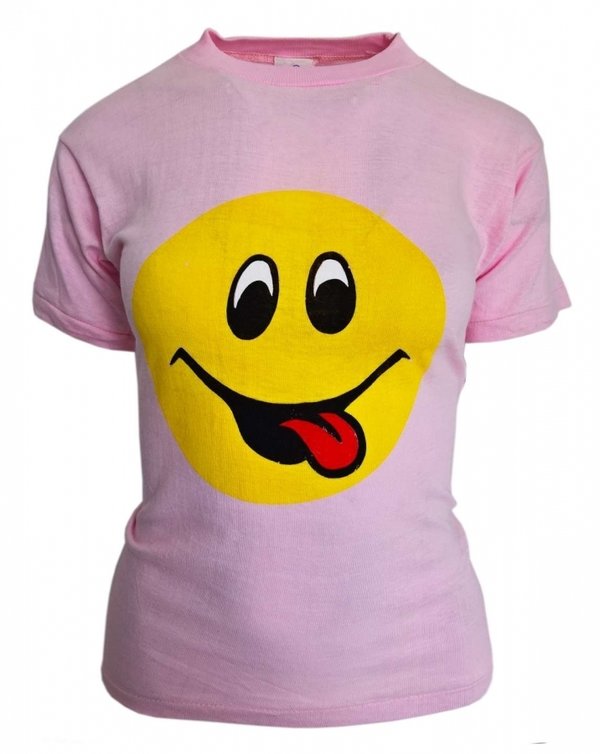 T-Shirt: Smiley Shirt in Rosa