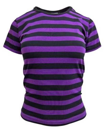 T-Shirt: Streifen Top Lila