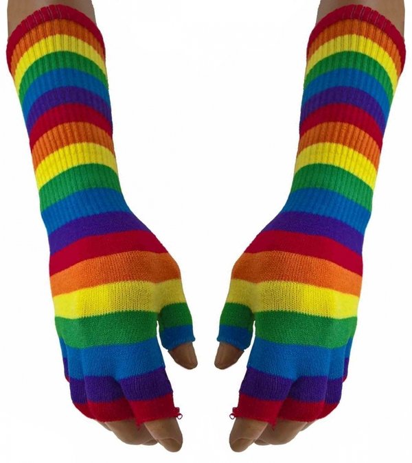 Armwärmer: mit Regenbogen Farben - LGBTQIA+