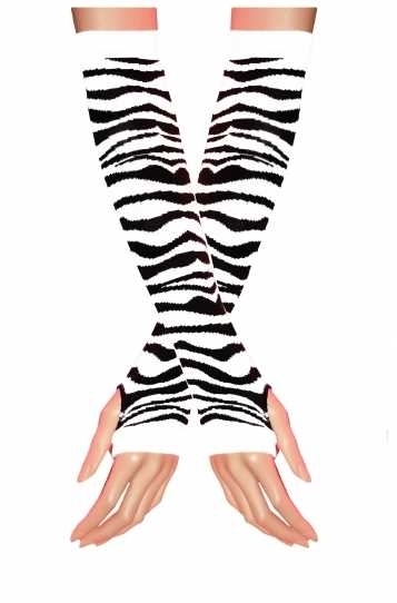 Armwärmer: Zebra Muster