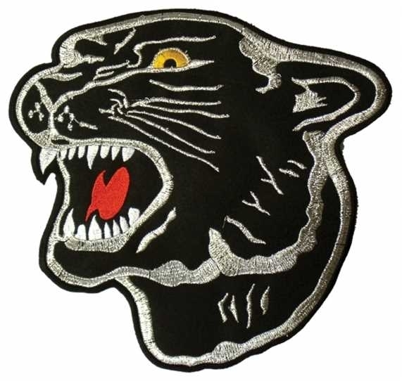 Panther - big - Rückenaufnäher / Backpatch  - 20,5 cm x 21,5 cm