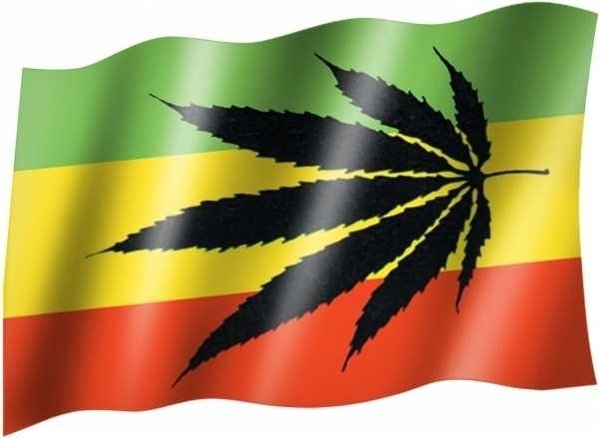 Fahne: Rastafari Africa Hanf Leaf Flag
