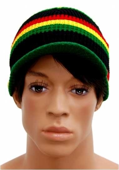 Mütze: Rastafari Cap mit Schild - The Cozy - Afrika / Jamaika - Dreadlock Mütze