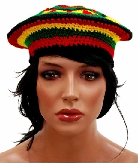 Mütze: Rasta  - Bommeln 2 - Dreadlock Mütze Jamaika - Rastafari
