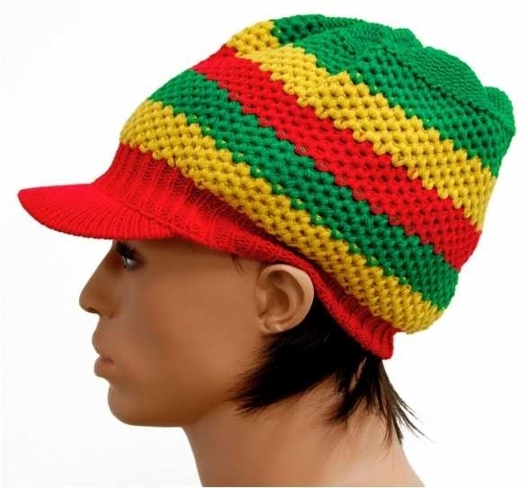 Mütze: Rasta Cap mit Schild - The Tam - Afrika - Dreadlock Mütze - Rastafari