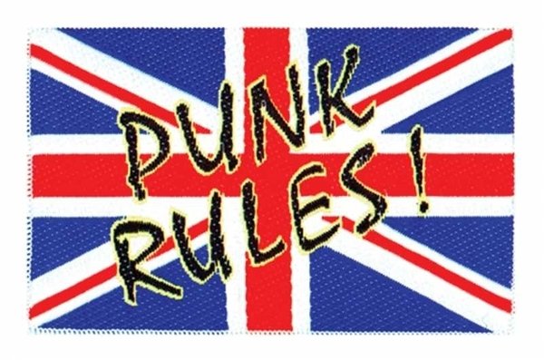 Union Jack - Punk Rules - Aufnäher / Patch