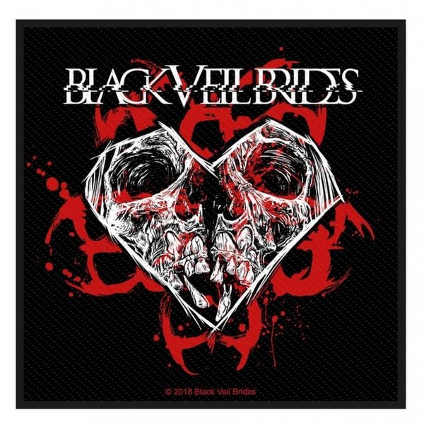 Black Veil Brides - Skull Heart - Aufnäher / Patch