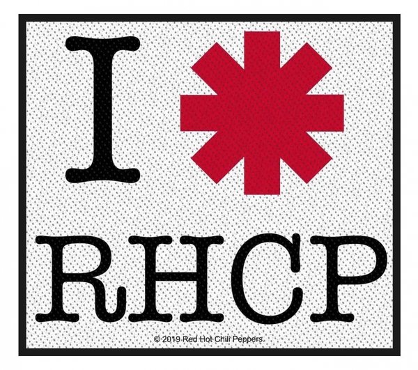 Red Hot Chili Peppers - 'I love RHCP' - Aufnäher / Patch