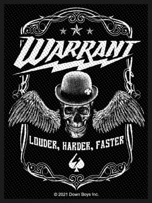 Warrant - Louder Harder Faster - Aufnäher / Patch