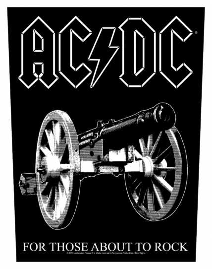 AC/DC - For Those About To Rock - Rückenaufnäher / Backpatch