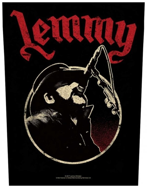 Lemmy - Microphone - Rückenaufnäher / Backpatch