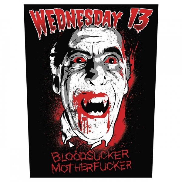 Wednesday 13 - 'Bloodsucker' - Rückenaufnäher / Back patch / Aufnäher