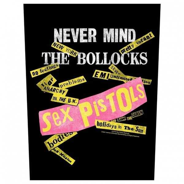 Sex Pistols - 'Never mind the Bollocks' - Rückenaufnäher / Back patch / Aufnäher