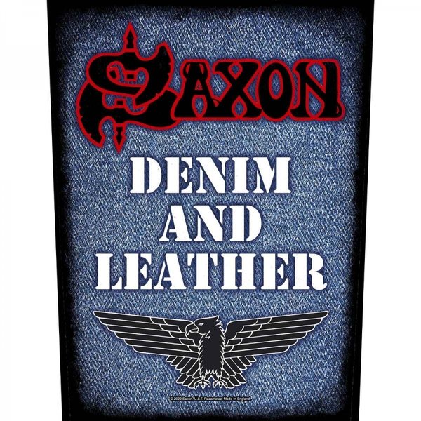 Saxon - Denim & Leather - Rückenaufnäher / Back patch / Aufnäher