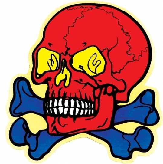 Sticker: Furious skull