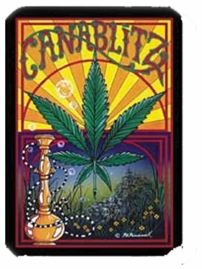 Aufkleber / Sticker: Canablitz - Hanf Leaf - Shisha
