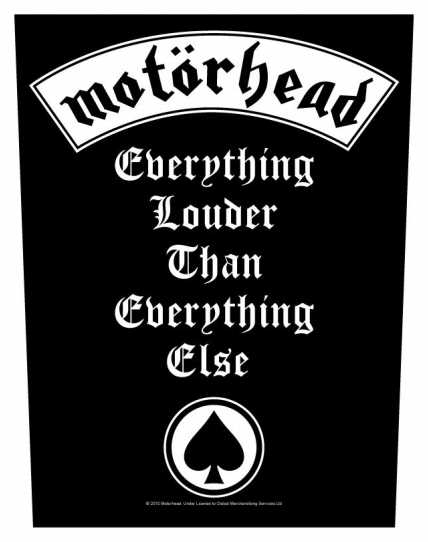 Motörhead - Everything Louder - Rückenaufnäher / Backpatch