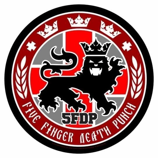 Five Finger Death Punch - Round Logo - Rückenaufnäher / Backpatch
