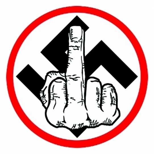 Gegen Nazis - Fuck-Finger - Aufnäher / Patch