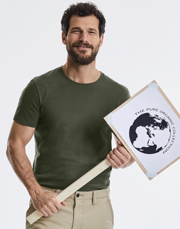 Männer T-Shirt: Pure Organic - Bio Baumwolle - Russell