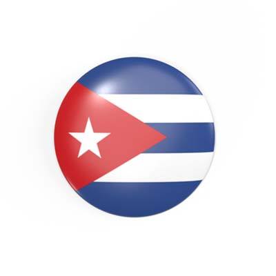 Kuba Flagge - 2,3 cm - Anstecker / Button / Pin