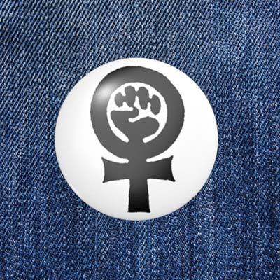Feminist Raised Fist - feministische Faust - 2,3 cm - Anstecker / Button