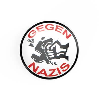 GEGEN NAZIS - 2,3 cm - Anstecker / Button / Pin