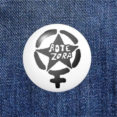 Red Zora - star feminist - 2.3 cm - Button / Badge / Pin