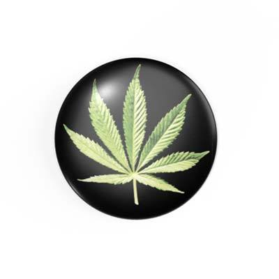 Hanf - Cannabis - Natur - 2,3 cm - Anstecker / Button