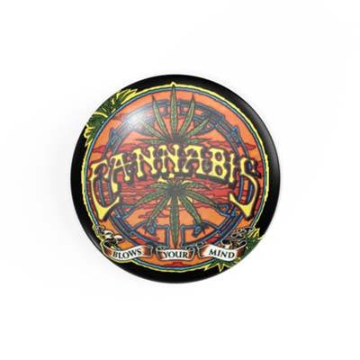 CANNABIS BLOWS YOUR MIND - 2.3 cm - Button / Badge / Pin