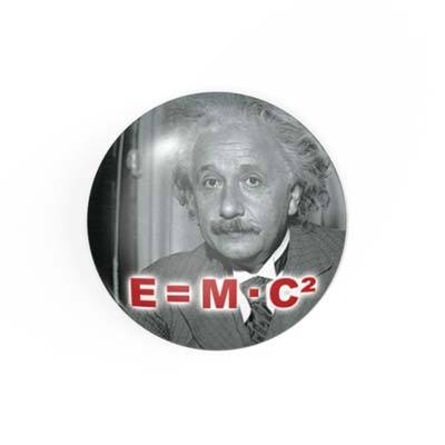 Albert Einstein - E = MC2 - 2.3 cm - Button / Badge / Pin