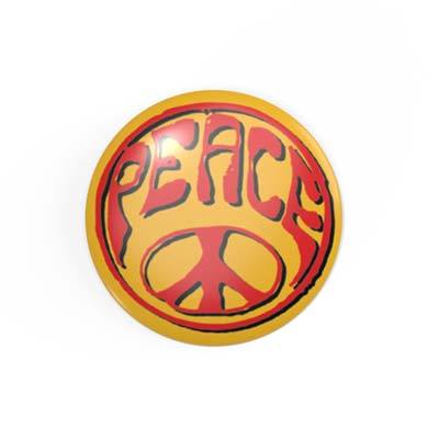 Peace - Frieden - Rot/Orange - 2,3 cm - Anstecker / Button