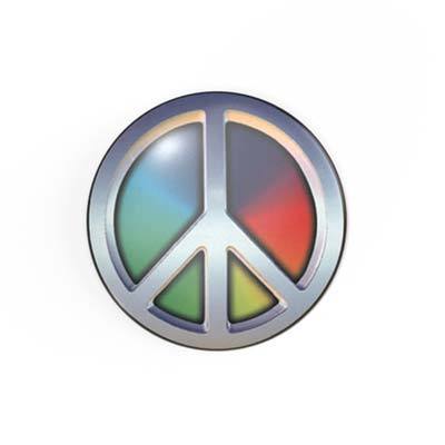 Peace - Zeichen - Regenbogen - 2,3 cm - Anstecker / Button / Pin