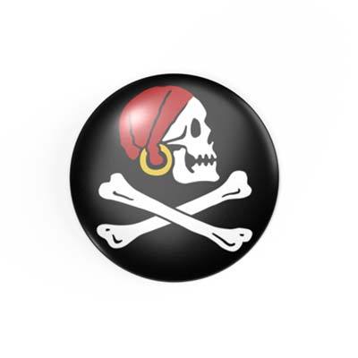 Pirate - skull - 2.3 cm - pin / button