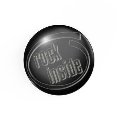 rock inside - 2.3 cm - Button / Badge / Pin