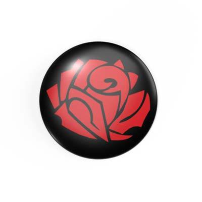 Sozialistische Rose - Sozialismus - 2,3 cm - Anstecker / Button