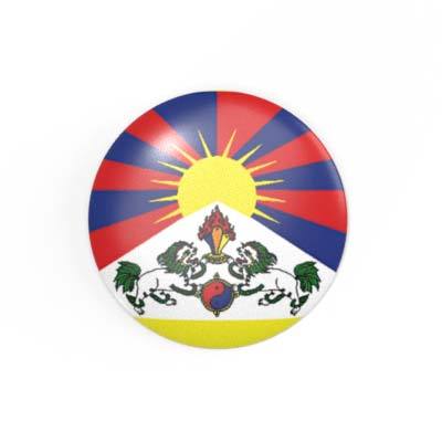 Tibet Flagge - 2,3 cm - Anstecker / Button / Pin