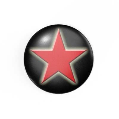 Stern Rot/Schwarz Schein - 2,3 cm - Anstecker / Button / Pin
