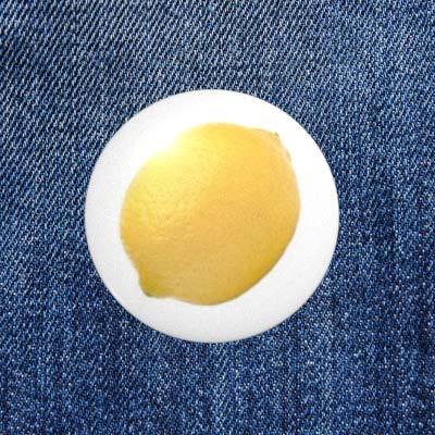 Zitrone - 2,3 cm - Anstecker / Button