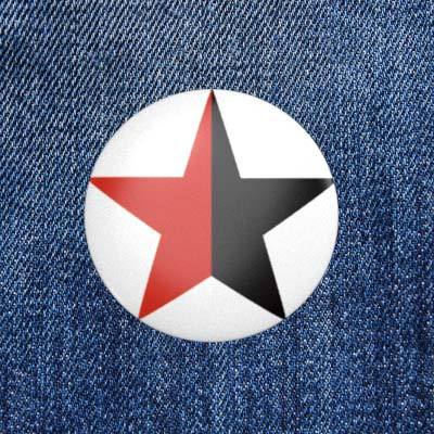 Anarchie-Stern - Rot / Schwarz - 2,3 cm - Anstecker / Button