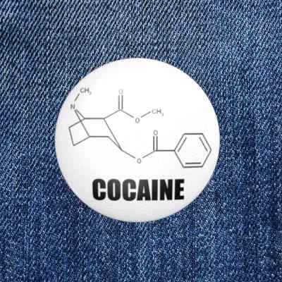 COCAINE - Kokain - 2,3 cm - Anstecker / Button