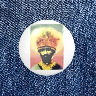 Haile Selassi - Ethiopia - 2.3 cm - Button / Badge / Pin