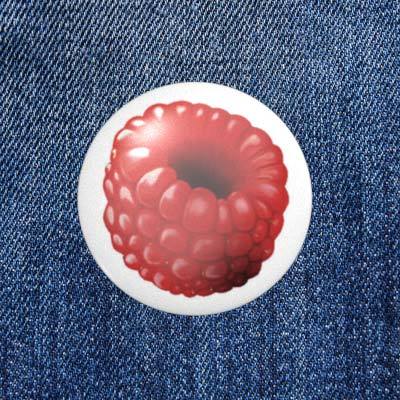Raspberry - 2.3 cm - Button / Badge / Pin
