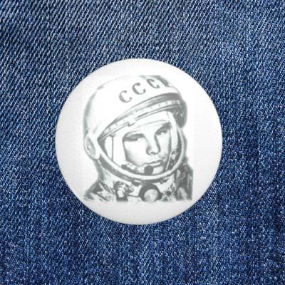 Juri Gagarin - Kosmonaut - CCCP -  2,3 cm - Anstecker / Button