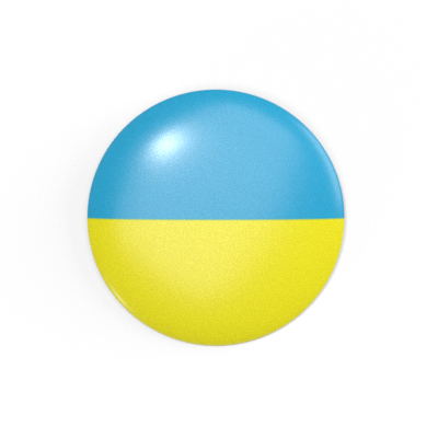 Ukraine — 2.3 cm — button — 100% of the proceeds will be donated to Ukraine!