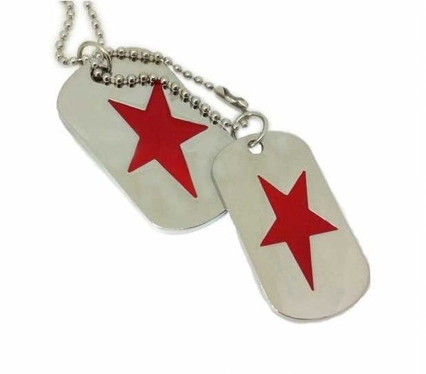 Dog Tag Sterne Rot